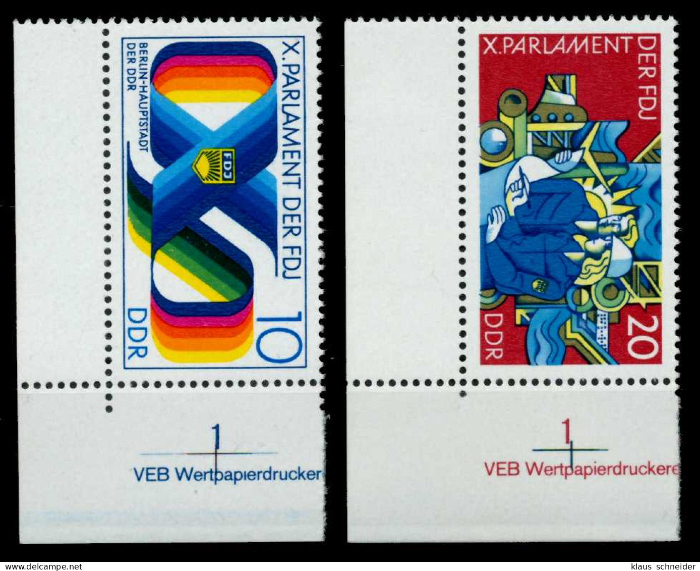 DDR 1976 Nr 2133-2134 Postfrisch ECKE-ULI X69F896 - Neufs