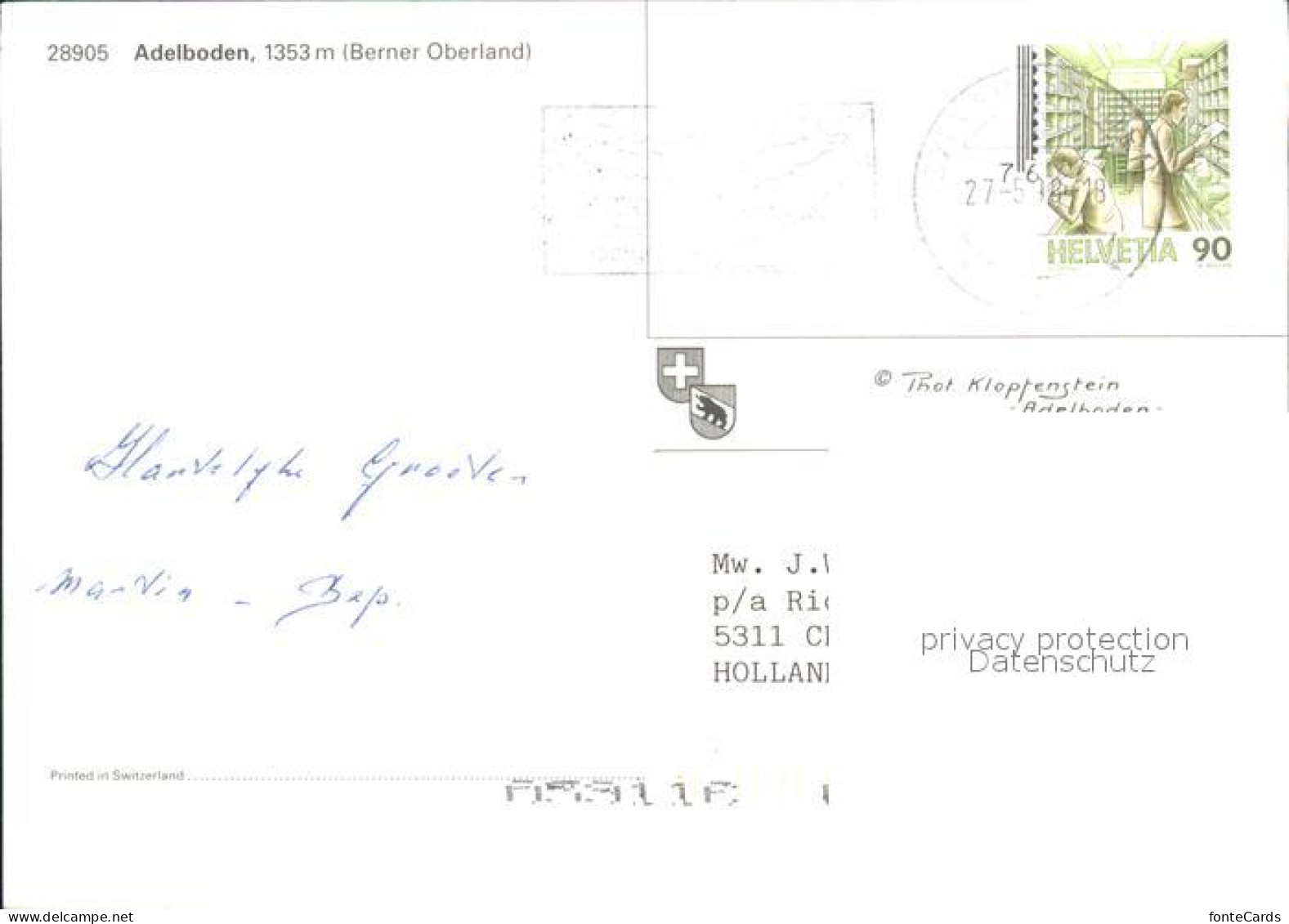 11979474 Adelboden Gasthof Baeren Wanderweg Alpen  Adelboden BE - Other & Unclassified