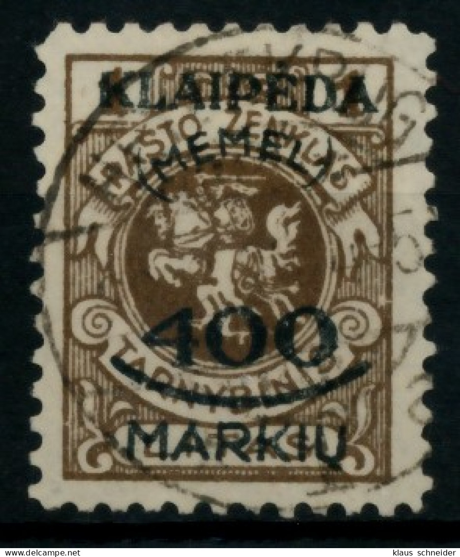 MEMEL 1923 Nr 128 Zentrisch Gestempelt Gepr. X6D12EE - Klaipeda 1923