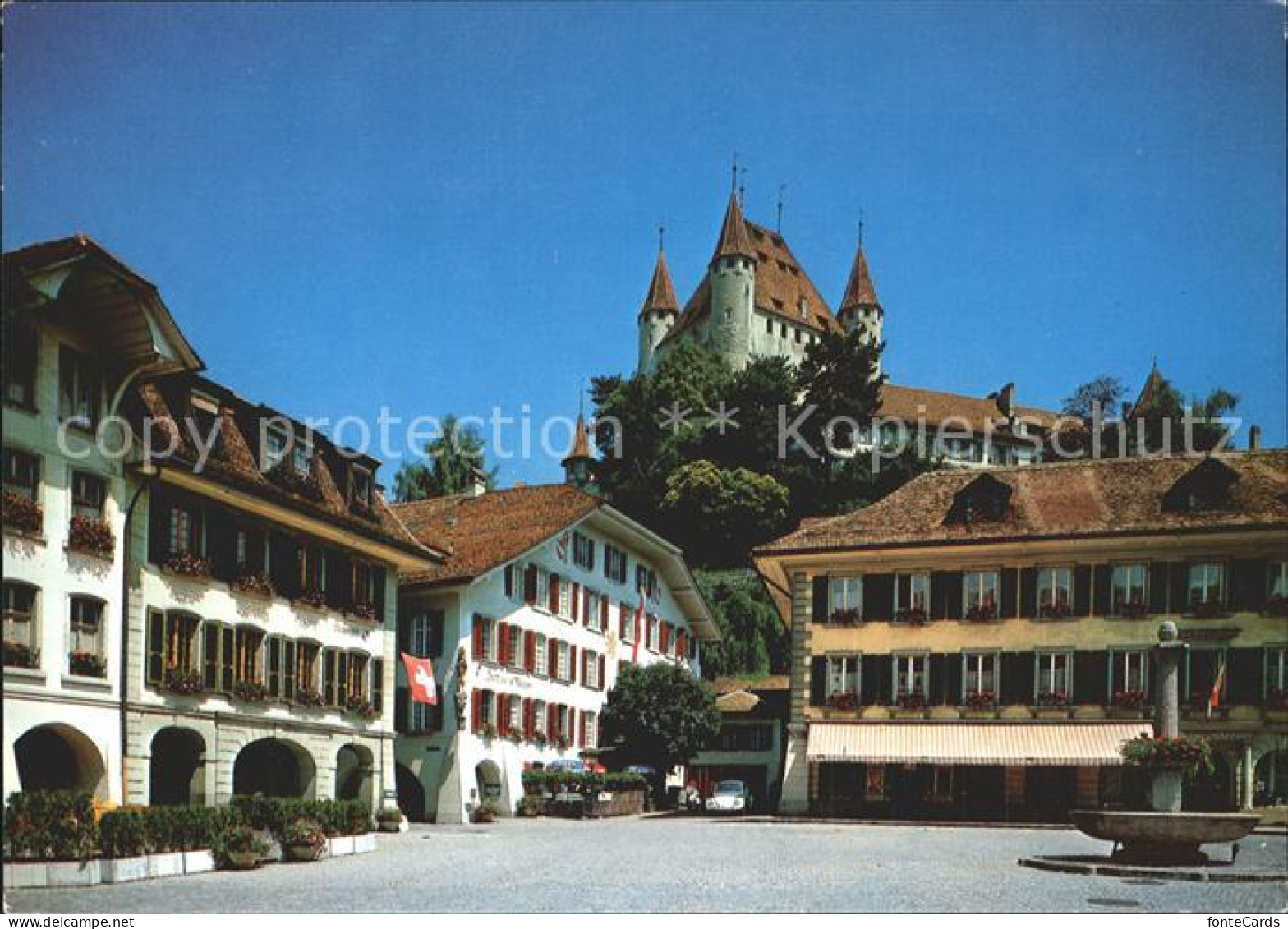 11979444 Thun BE Schloss Strassenansicht Brunnen Thun - Other & Unclassified