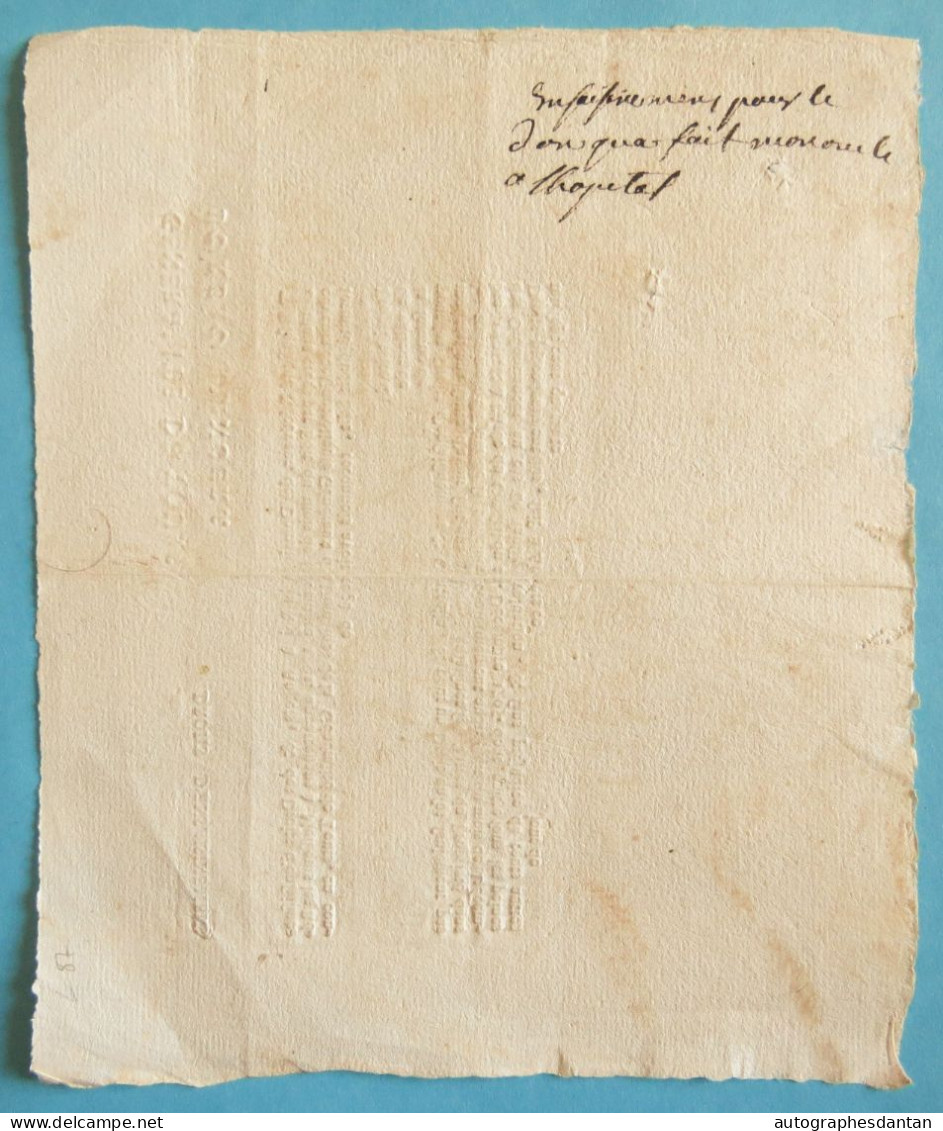 ● 1749 Généralité De TOURS Domaine Du Roi à ANGERS - Don à Un Hôpital - Anjou Vieux Papier Maine Et Loire Ancien Régime - Seals Of Generality