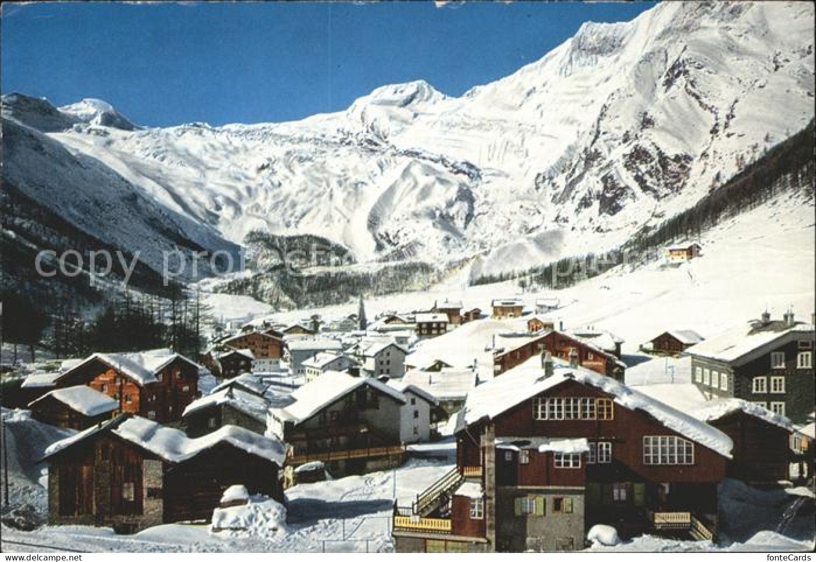 11976683 Saas-Fee Mit Feegletscher Und Laengfluh Allalinhorn Alphubel Taeschhorn - Sonstige & Ohne Zuordnung