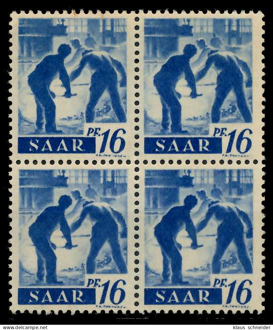 SAARLAND 1947 Nr 213Z Postfrisch VIERERBLOCK X79995E - Nuevos