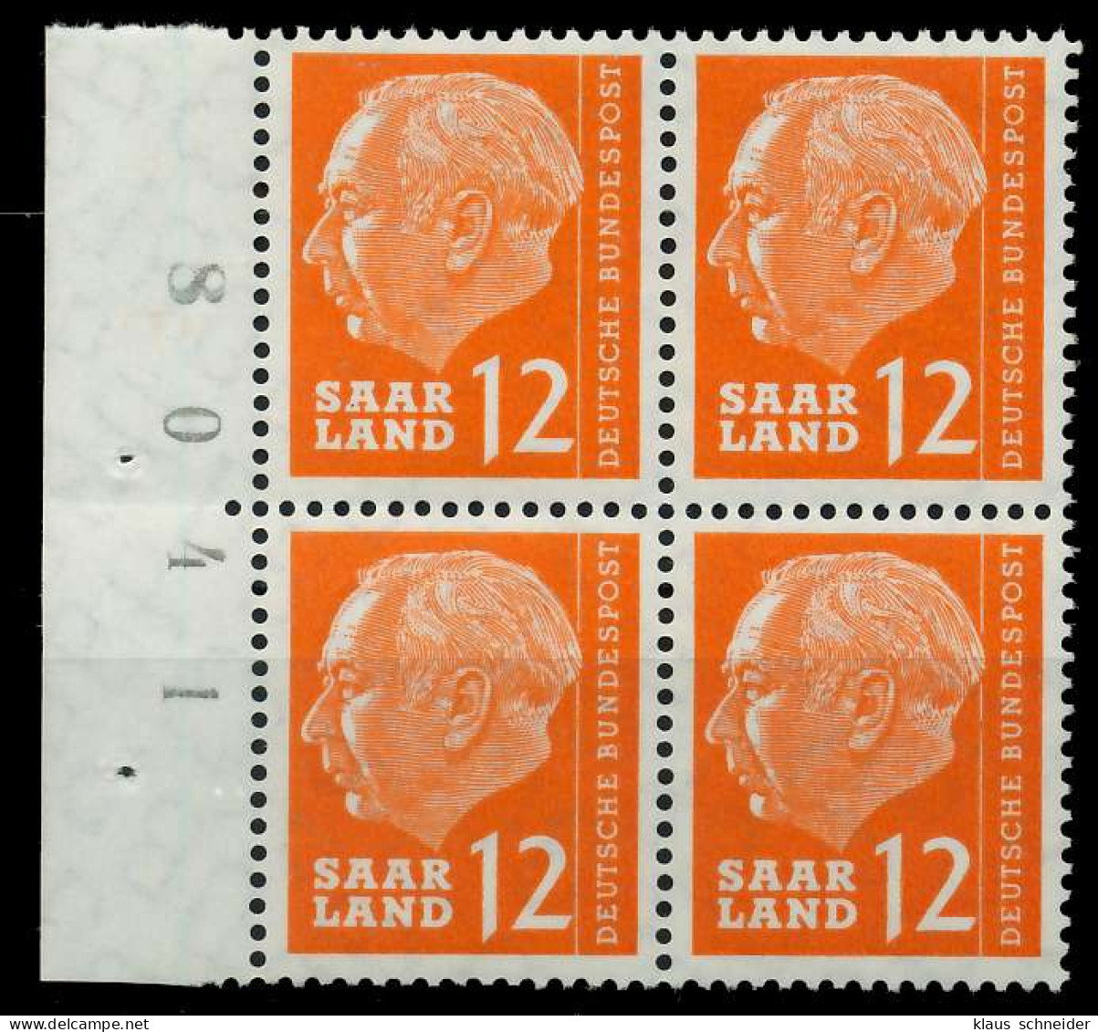 SAAR OPD 1957 Nr 387 Postfrisch VIERERBLOCK SRA X799AD6 - Unused Stamps