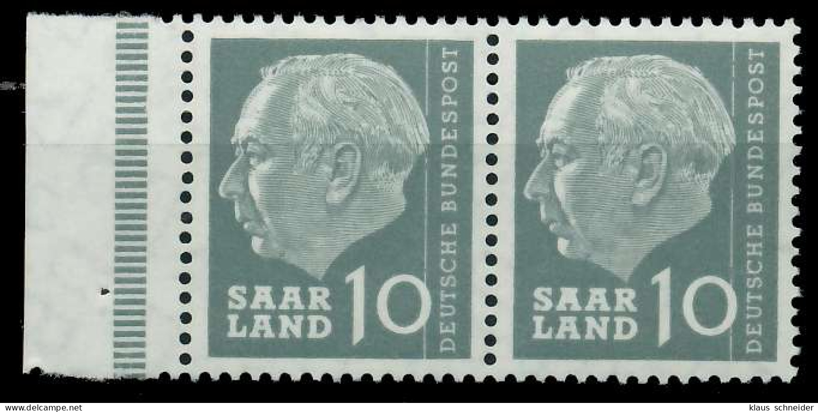 SAAR OPD 1957 Nr 386 Postfrisch WAAGR PAAR SRA X799B56 - Unused Stamps