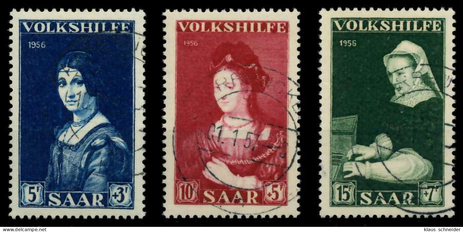 SAARLAND 1956 Nr 376-378 Zentrisch Gestempelt X79C45E - Used Stamps