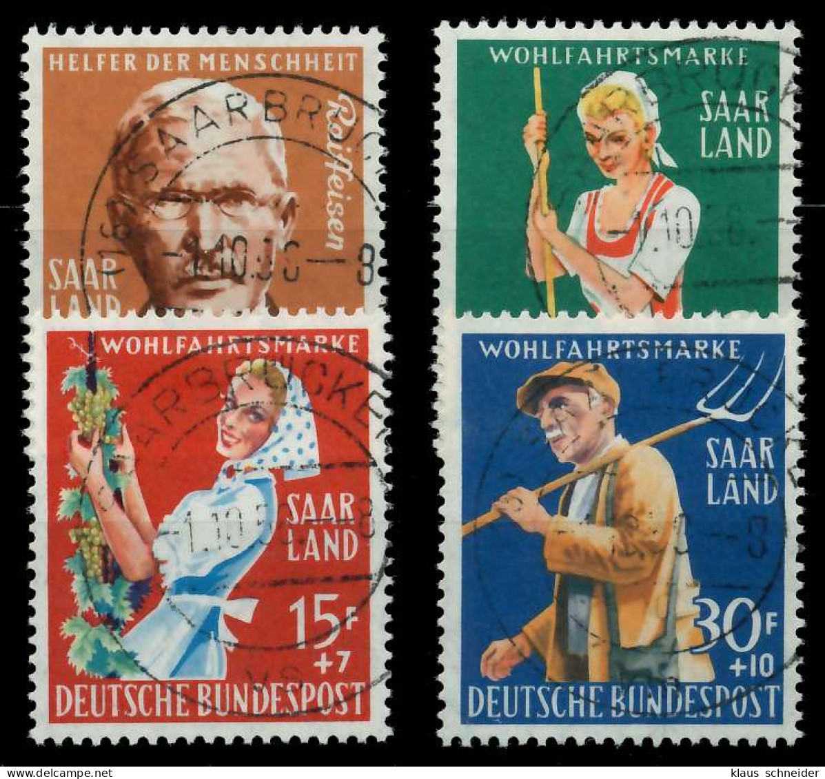 SAAR OPD 1958 Nr 441-444 Zentrisch Gestempelt X79C5BE - Used Stamps