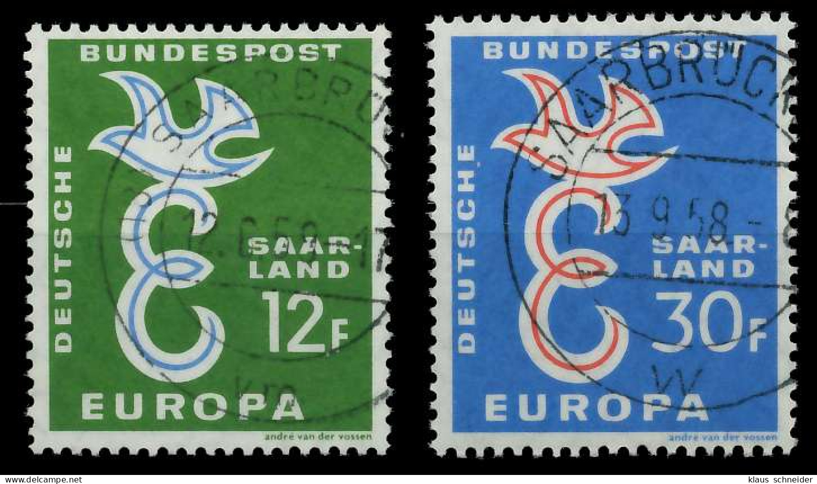 SAAR OPD 1958 Nr 439-440 Zentrisch Gestempelt X79C62A - Used Stamps