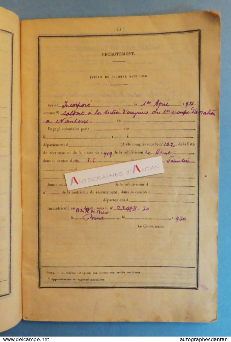 ● Livret De Solde Matelot Mécanicien François CHERUBIN Marine Nationale Brest Finistère Lambezellec 1930 - Documenten