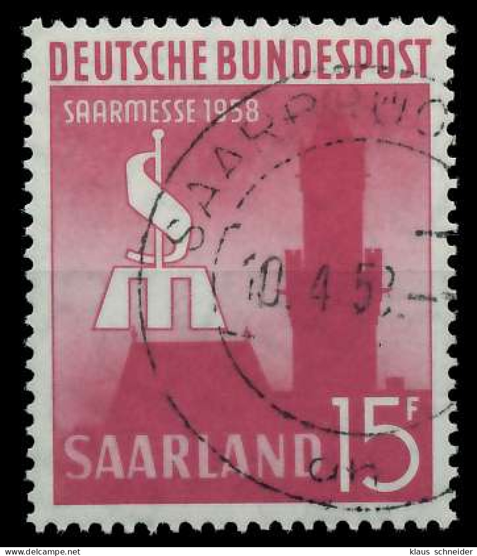 SAAR OPD 1958 Nr 435 Zentrisch Gestempelt X79C6DE - Usados