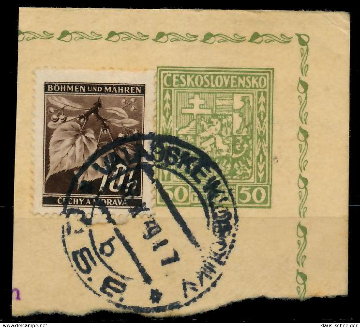BÖHMEN MÄHREN Nr 21 Zentrisch Gestempelt Briefstück X7B66E6 - Usati