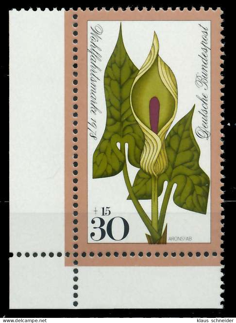 BRD 1978 Nr 982 Postfrisch ECKE-ULI X80556A - Unused Stamps