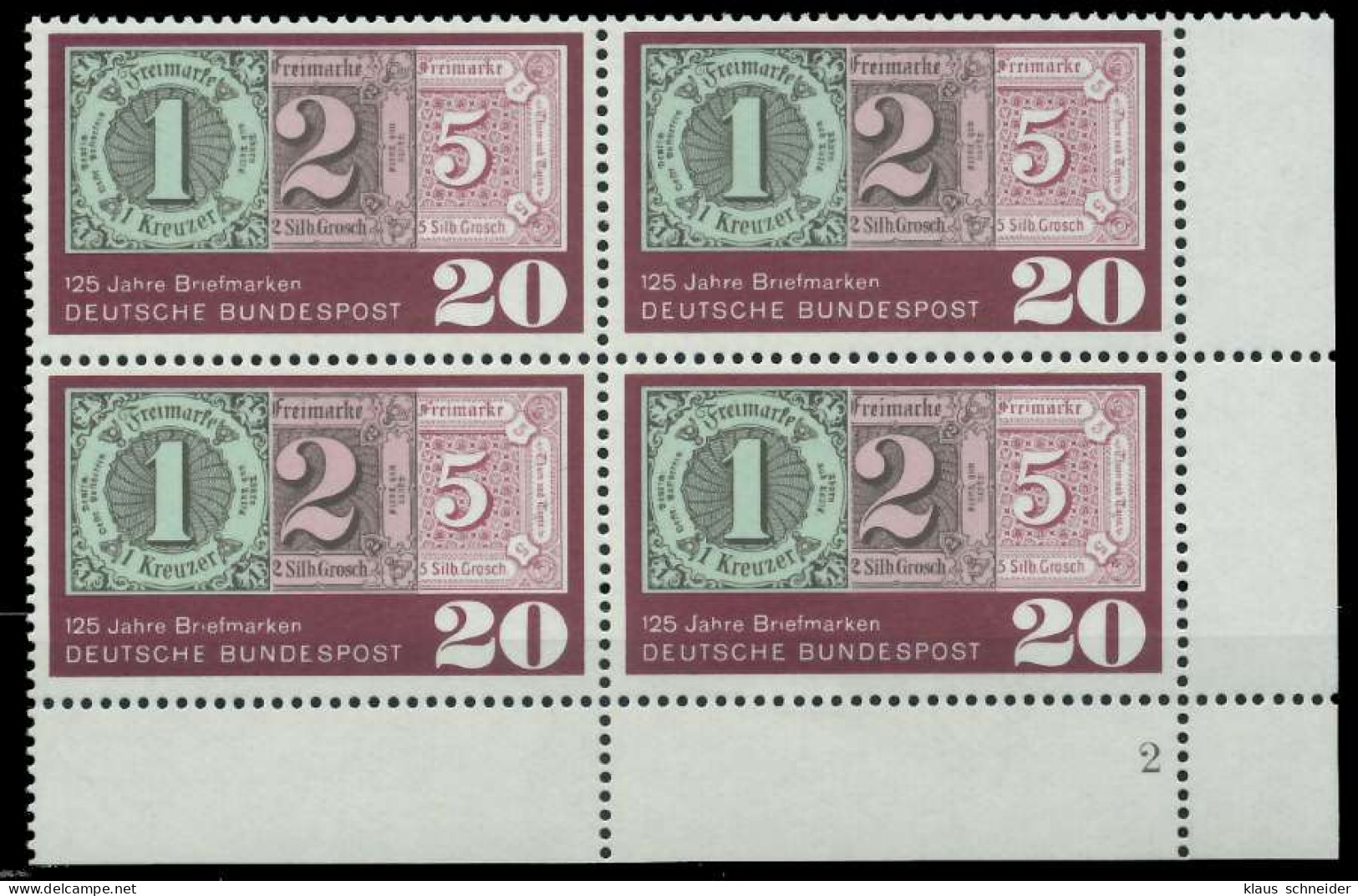 BRD 1965 Nr 482 Postfrisch VIERERBLOCK FORMNUMMER 2 S5F8E26 - Neufs