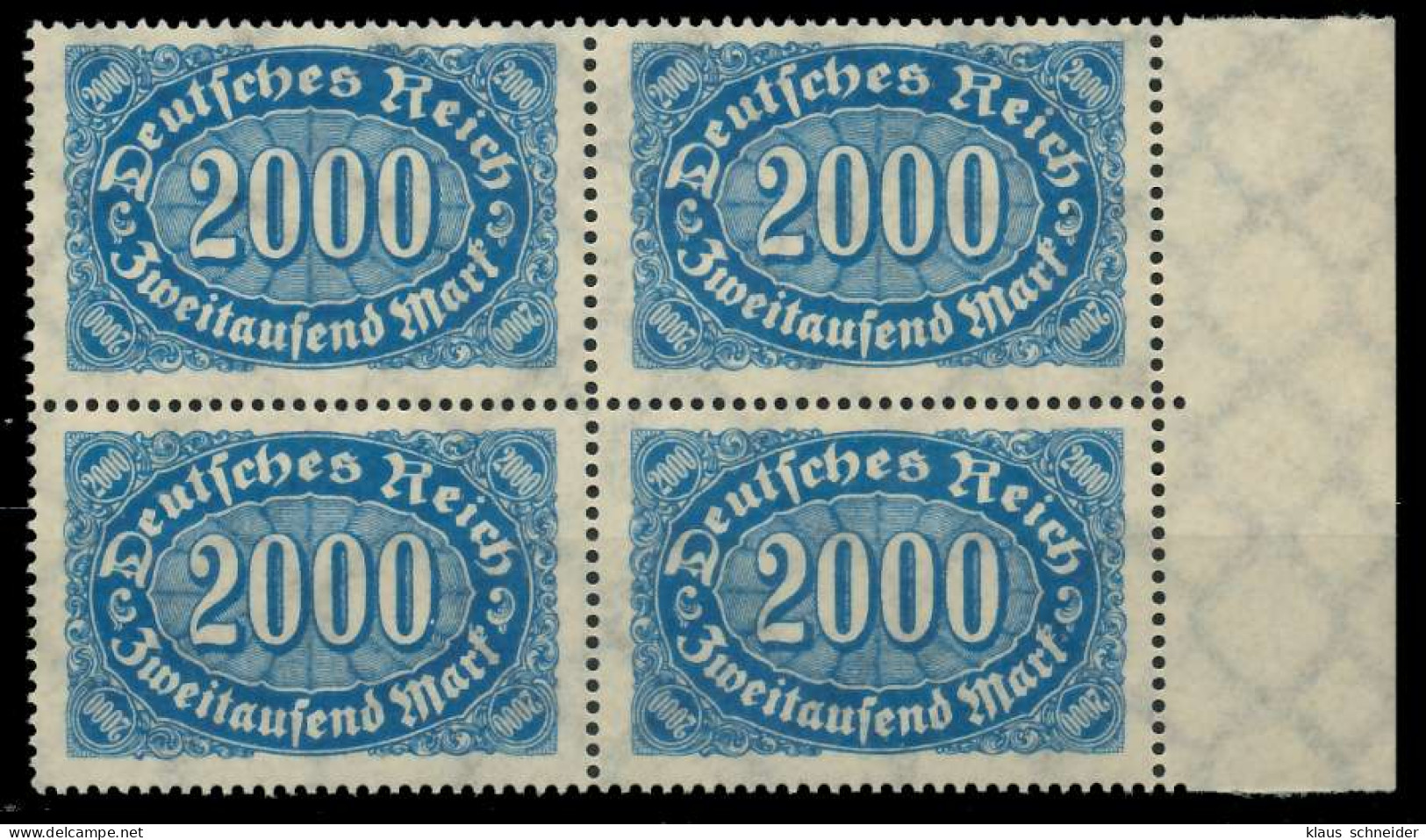 D-REICH INFLA Nr 253a Postfrisch VIERERBLOCK SRA X8099AE - Unused Stamps