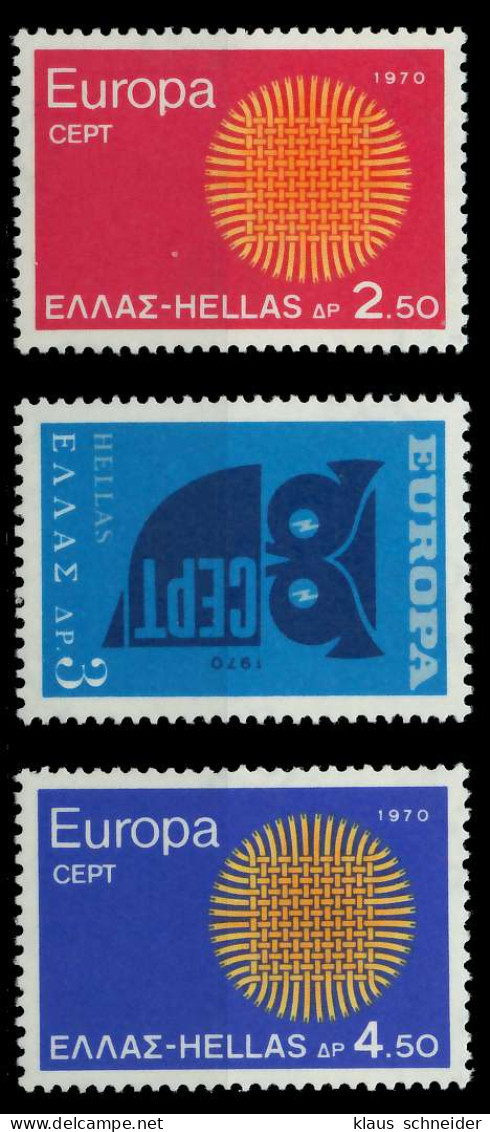 GRIECHENLAND 1970 Nr 1040-1042 Postfrisch X809BD6 - Nuovi