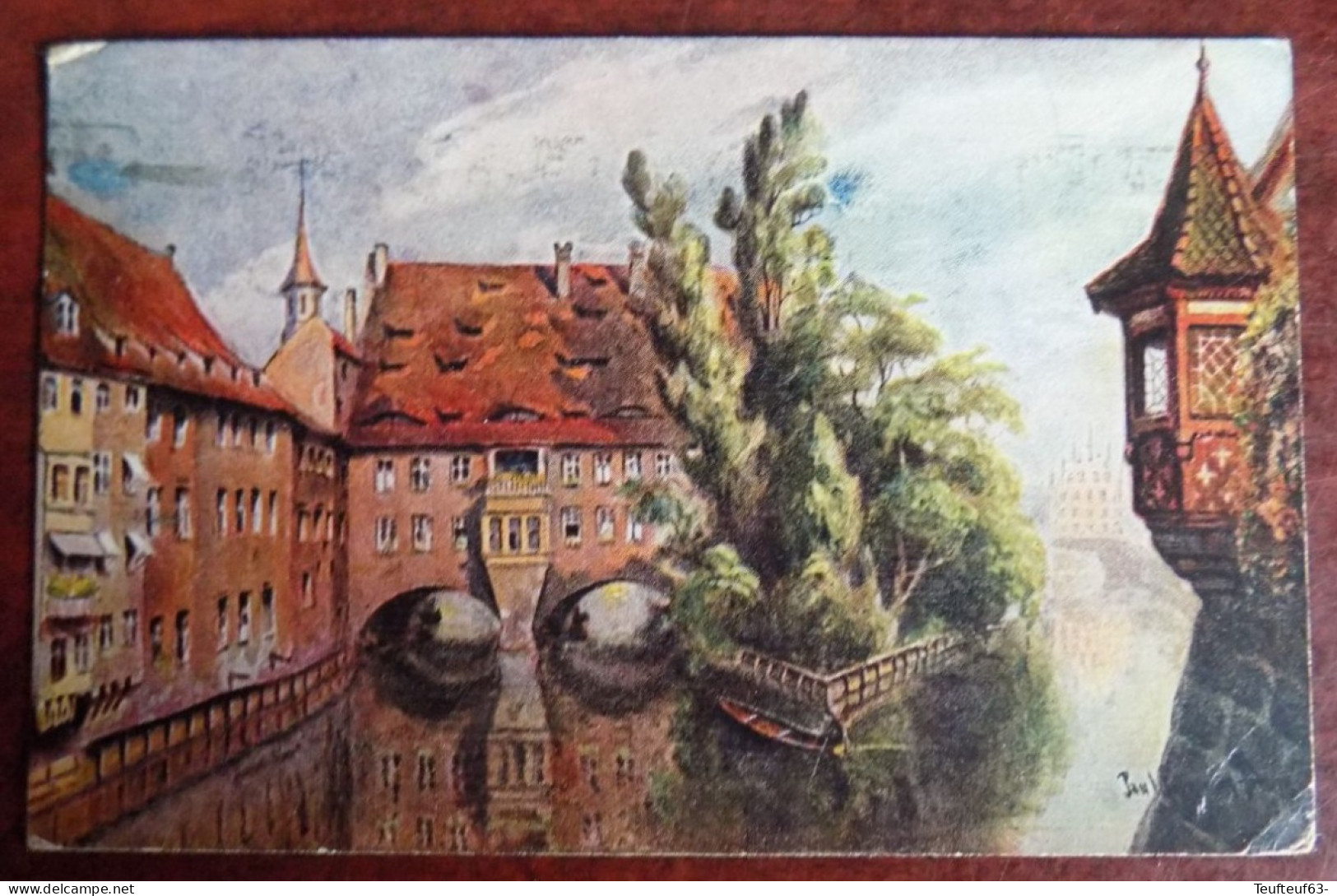 AK Litho. Nürnberg , Partie An Der Museumsbrücke - Ill. ? - Nürnberg