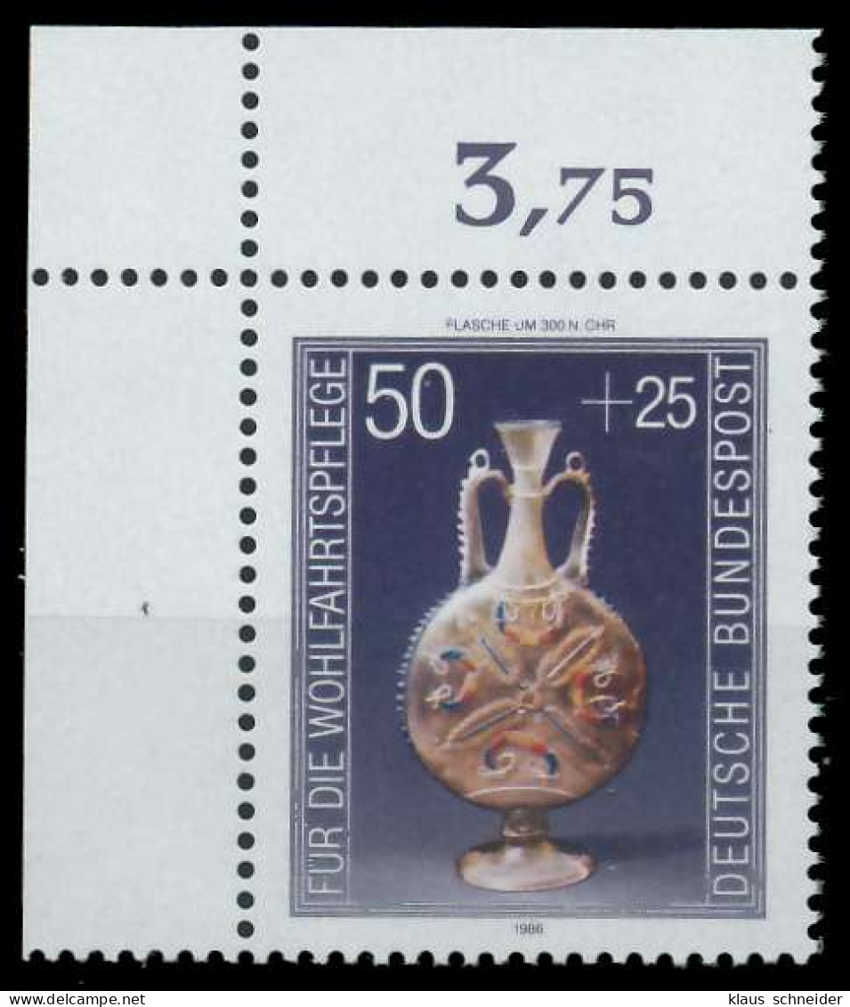 BRD 1986 Nr 1295 Postfrisch ECKE-OLI S74C71A - Ungebraucht