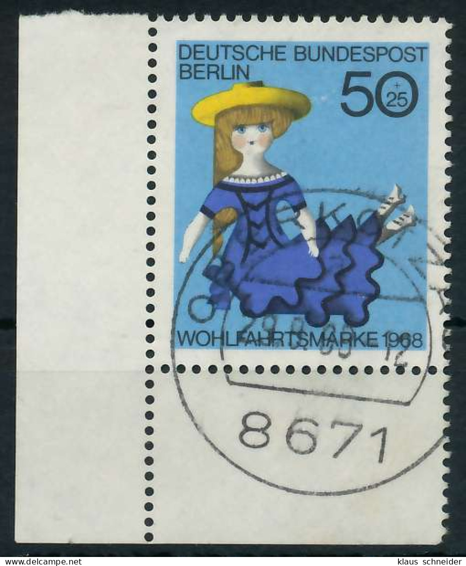 BERLIN 1968 Nr 325 Zentrisch Gestempelt ECKE-ULI X91D9A2 - Gebraucht