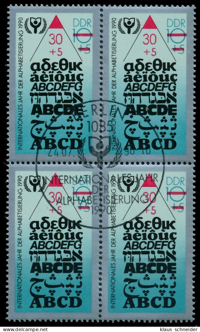 DDR 1990 Nr 3353 ESST Zentrisch Gestempelt VIERERBLOCK X050F6E - Used Stamps