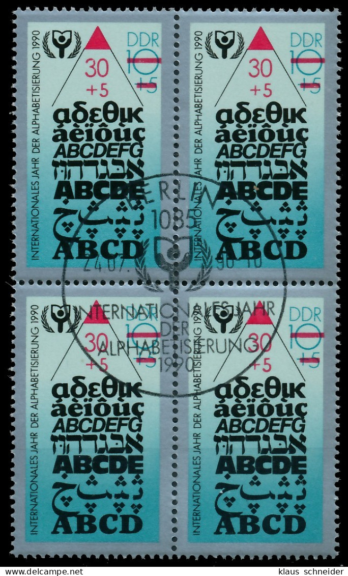 DDR 1990 Nr 3353 ESST Zentrisch Gestempelt VIERERBLOCK X050F6E - Gebraucht