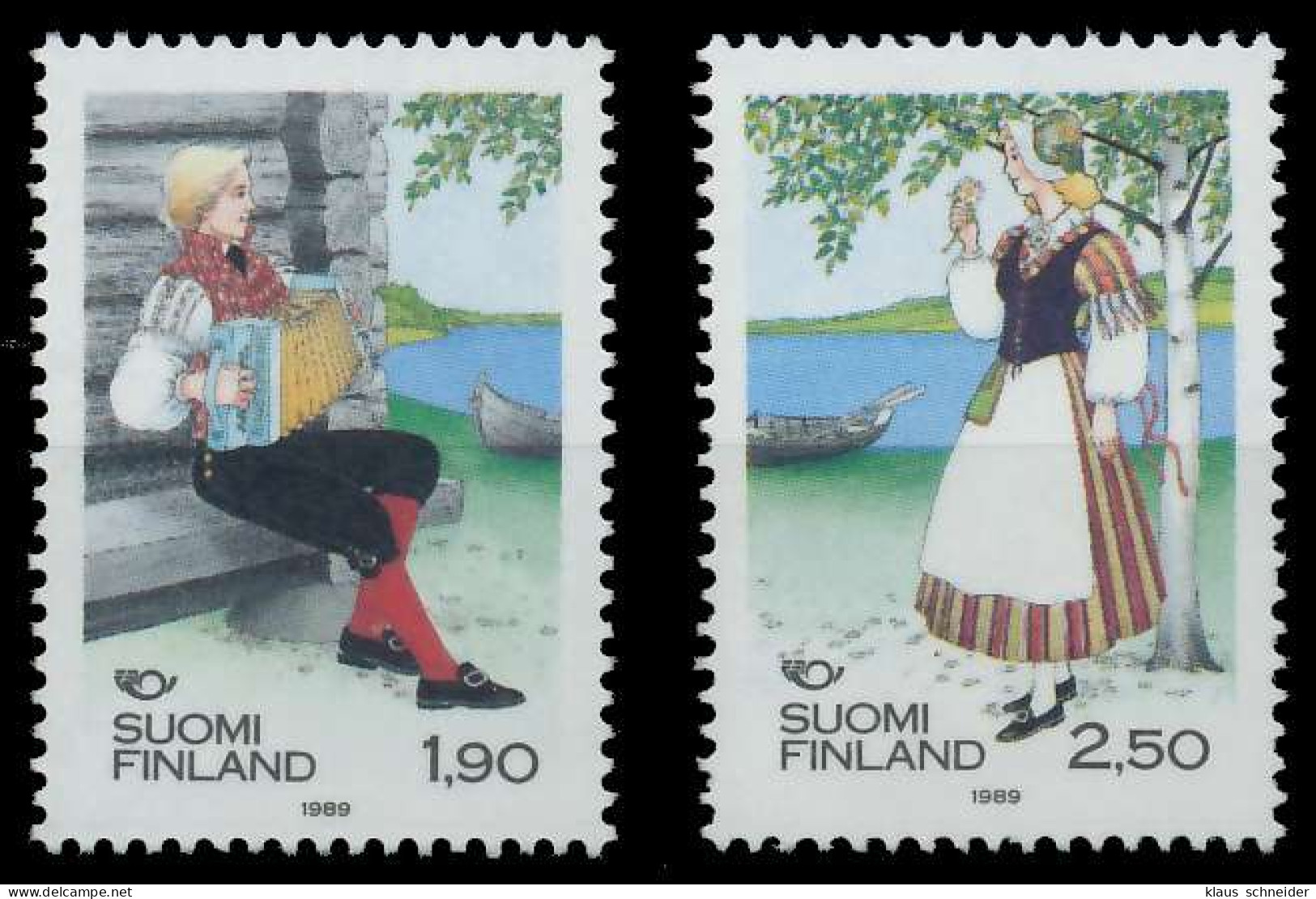 FINNLAND 1989 Nr 1084-1085 Postfrisch SB049A2 - Nuevos