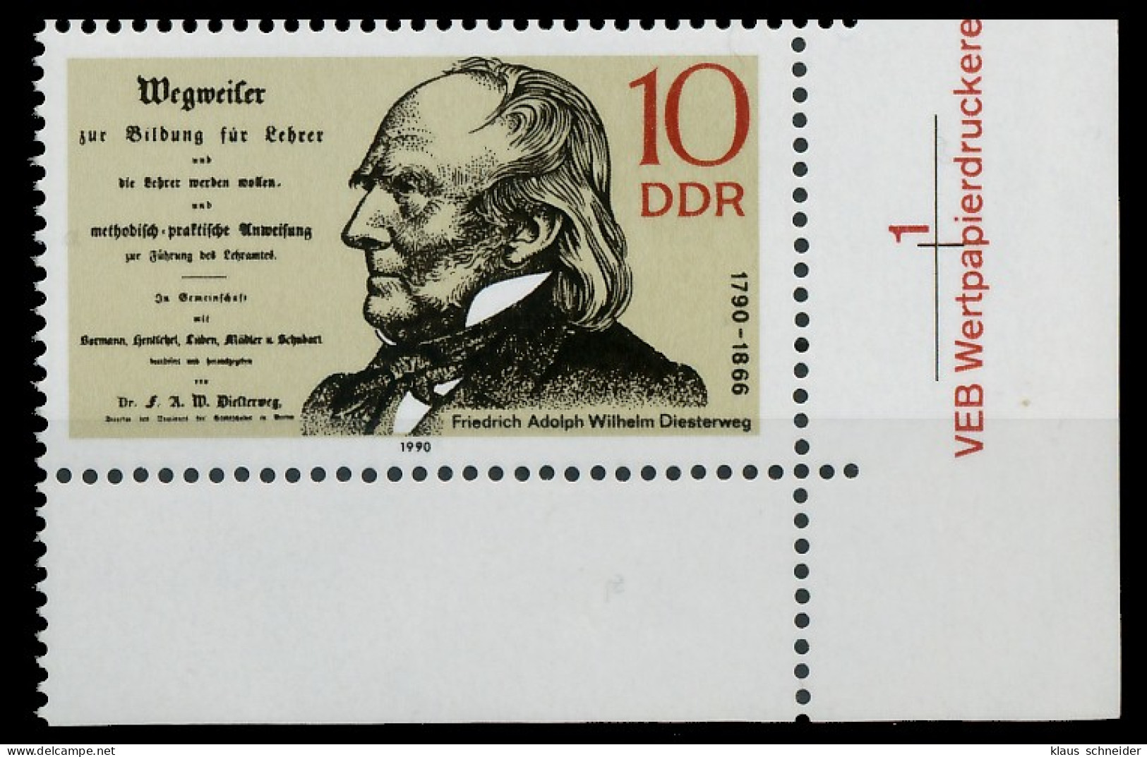 DDR 1990 Nr 3320 Postfrisch ECKE-URE SB7B99A - Unused Stamps