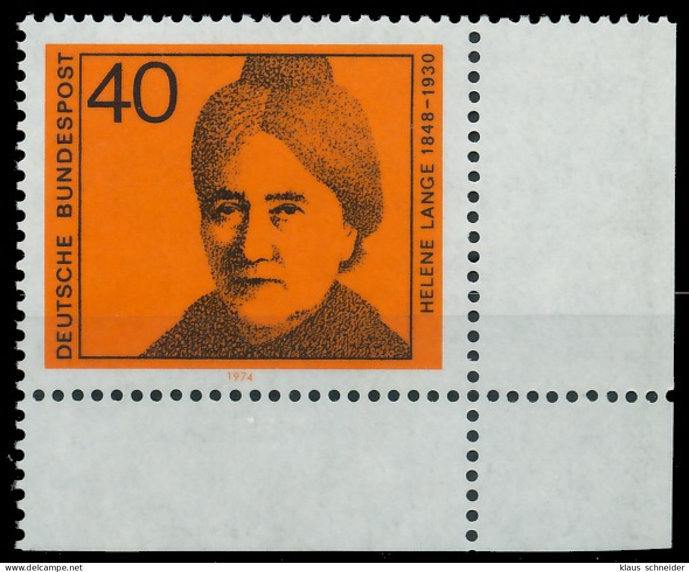 BRD BUND 1974 Nr 792 Postfrisch ECKE-URE X3104BA - Unused Stamps