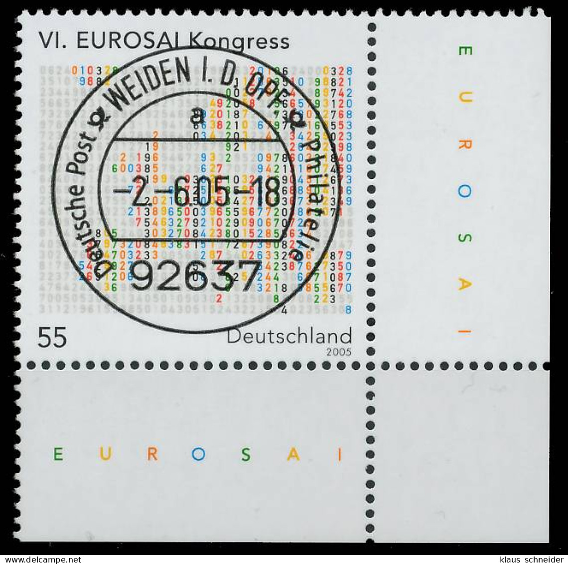 BRD BUND 2005 Nr 2470 Zentrisch Gestempelt ECKE-URE X397D66 - Used Stamps