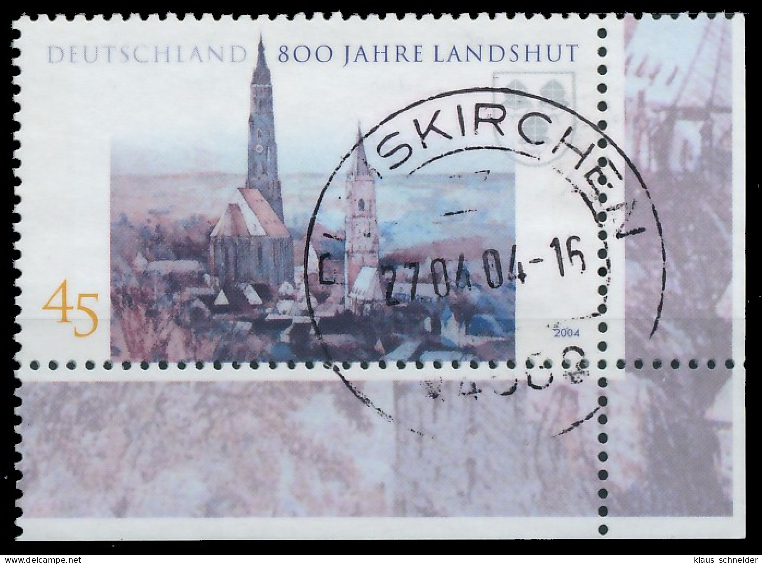 BRD BUND 2004 Nr 2376 Zentrisch Gestempelt ECKE-URE X3C8A5E - Used Stamps