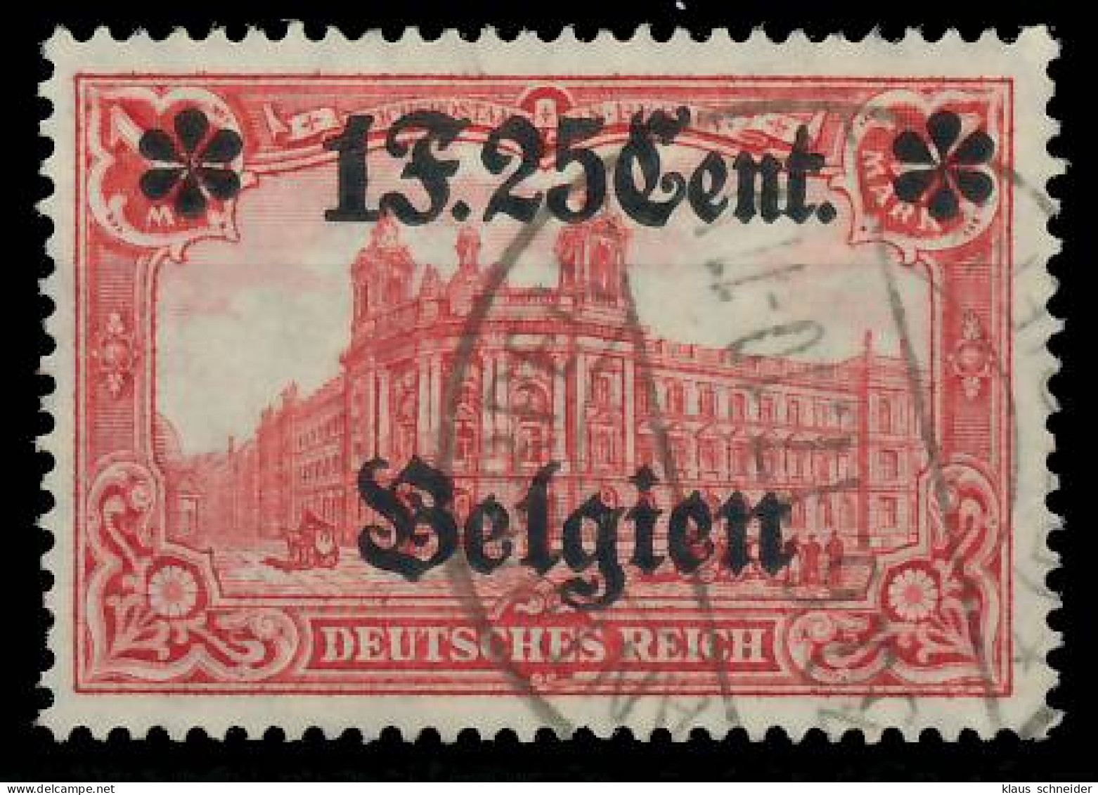 BES. 1WK LANDESPOST BELGIEN Nr 23II Zentrisch Gestempelt X443366 - Ocupación 1914 – 18