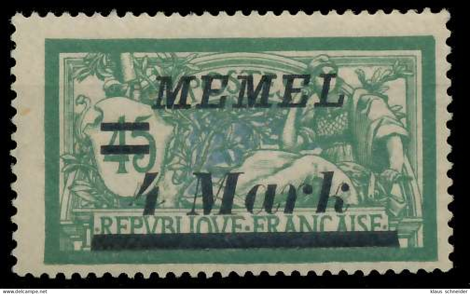MEMEL 1922 Nr 91IV Postfrisch Gepr. X452FB6 - Memelgebiet 1923