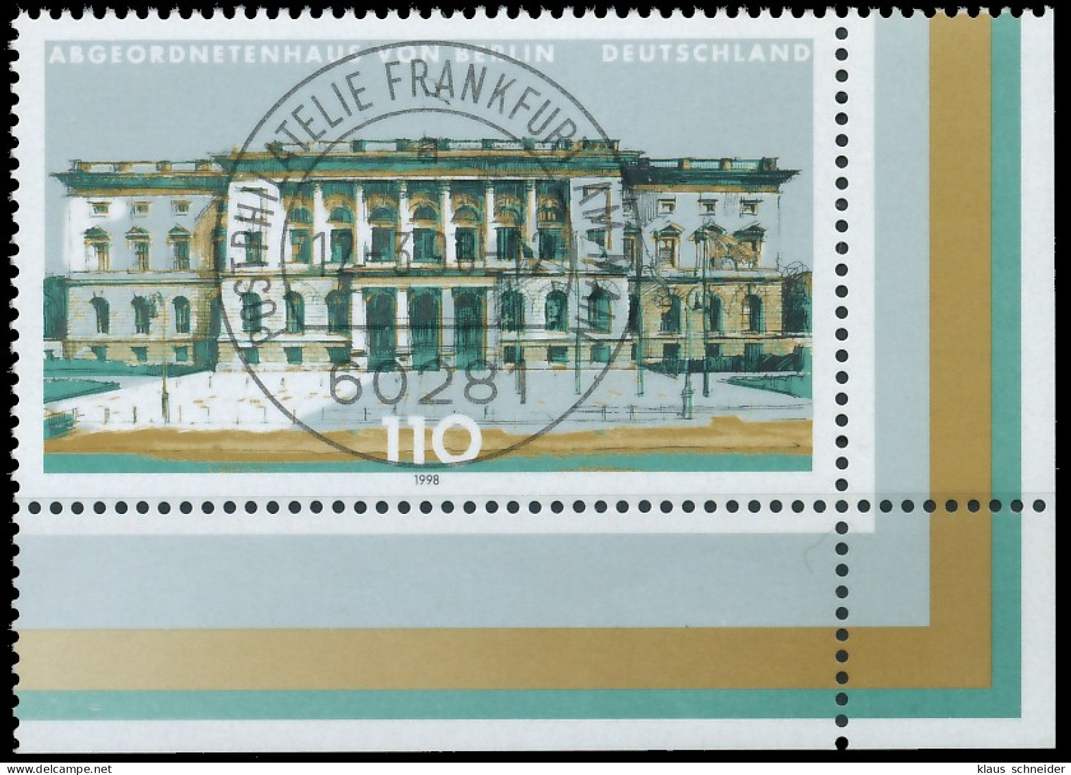 BRD BUND 1998 Nr 1976 Zentrisch Gestempelt ECKE-URE X557DD2 - Used Stamps