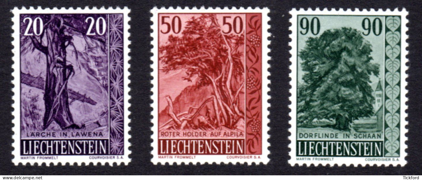 LIECHTENSTEIN 1959 - Yvert N° 339/341 - NEUFS ** LUXE / MNH - Arbres Et Arbustes (III), TB - Unused Stamps