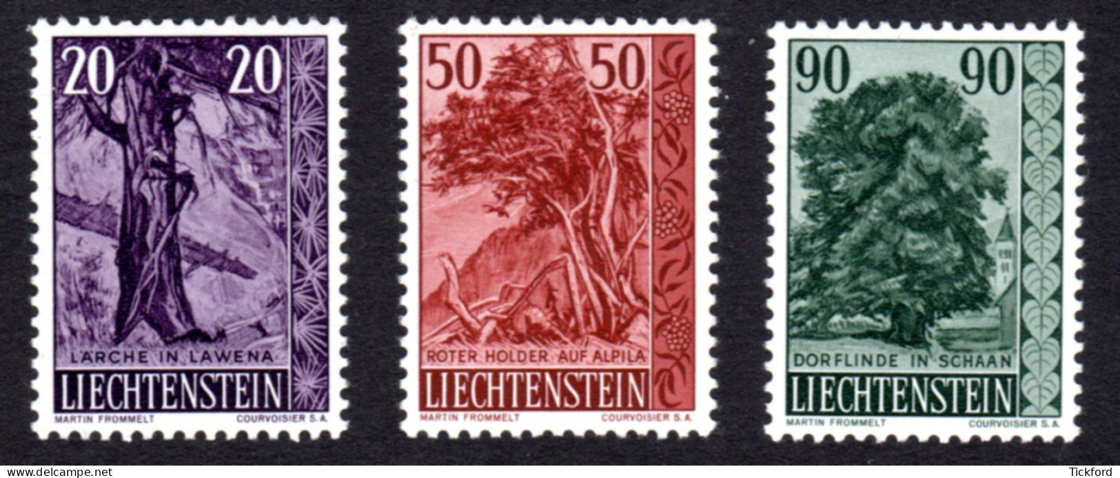 LIECHTENSTEIN 1959 - Yvert N° 339/341 - NEUFS ** LUXE / MNH - Arbres Et Arbustes (III), TB - Ungebraucht