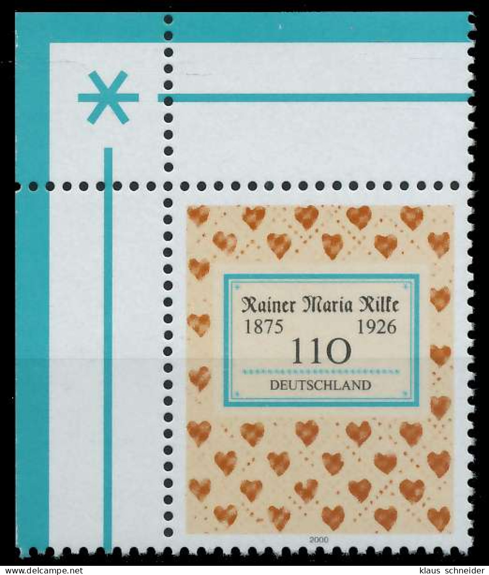 BRD BUND 2000 Nr 2154 Postfrisch ECKE-OLI X636EDE - Unused Stamps