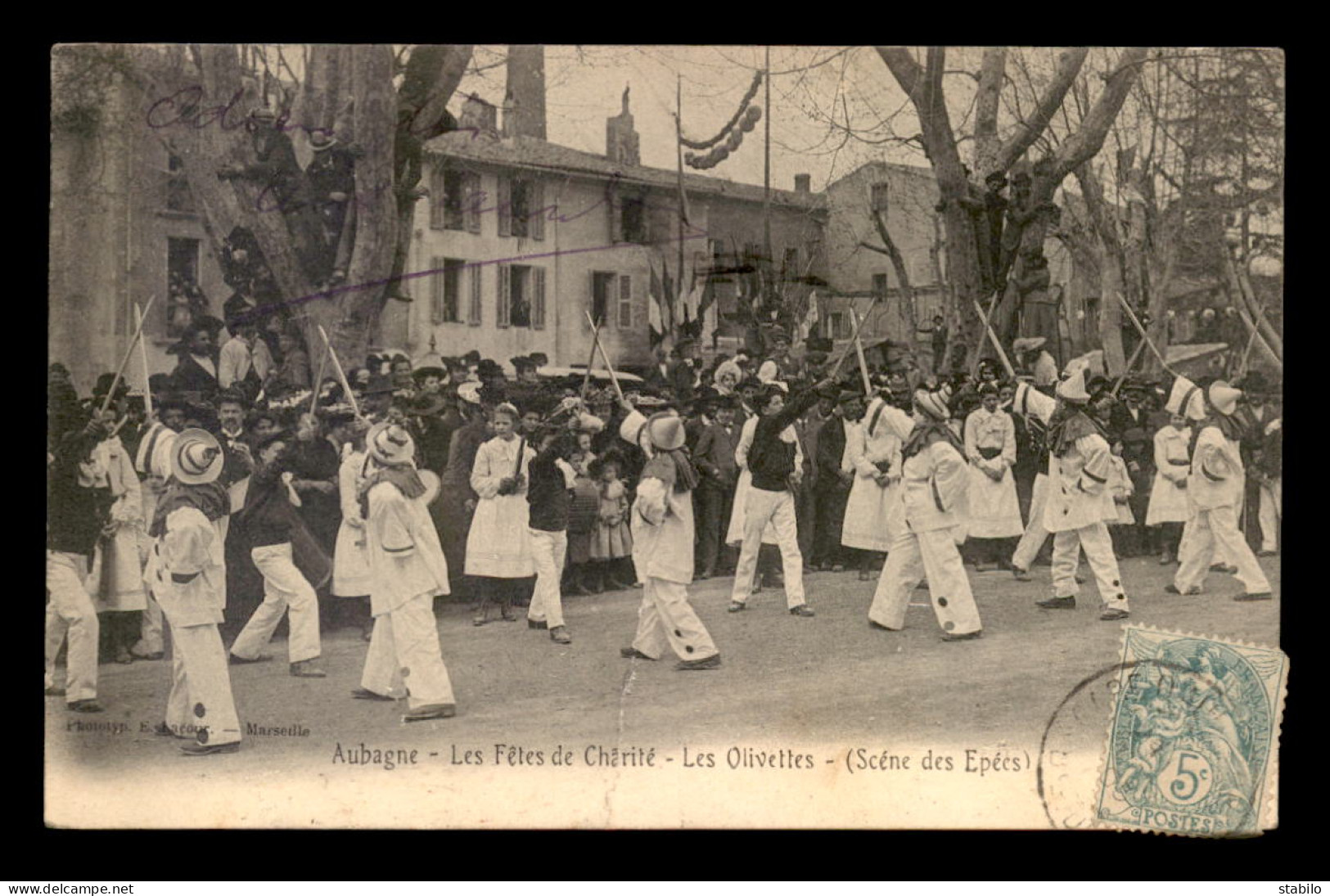 13 - AUBAGNE - LES FETES DE CHARITE - LES OLIVETTES - SCENE DES EPEES - VOIR ETAT - Aubagne