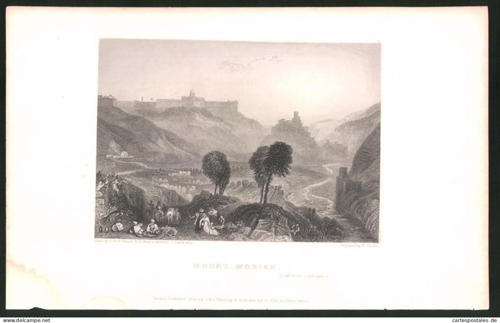 Stahlstich Mount Moriah, Stahlstich Von E. Finden Um 1835  - Stiche & Gravuren