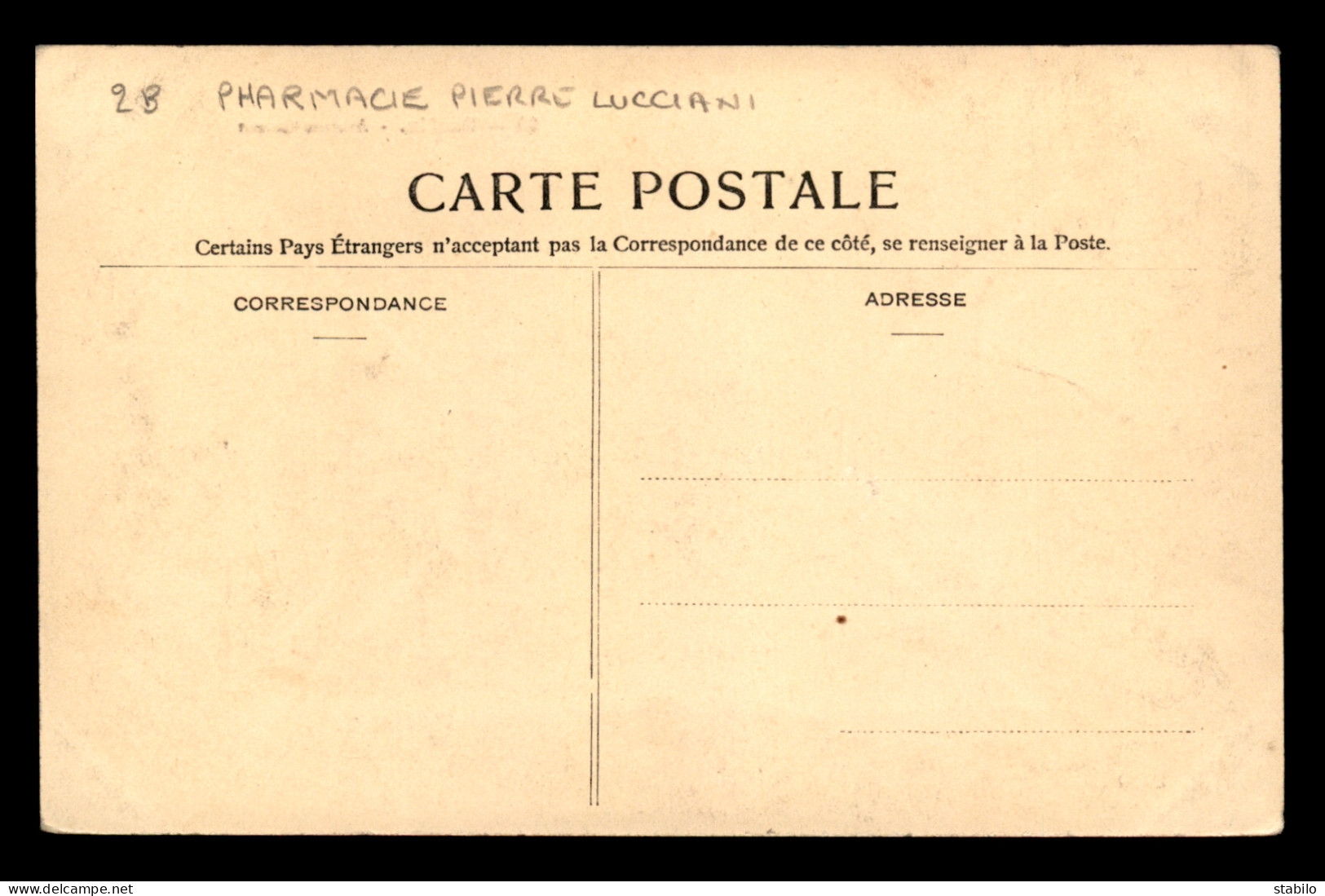 20 - BASTIA - AVENUE CARNOT - PHARMACIE PIERRE LUCCIANI - Bastia