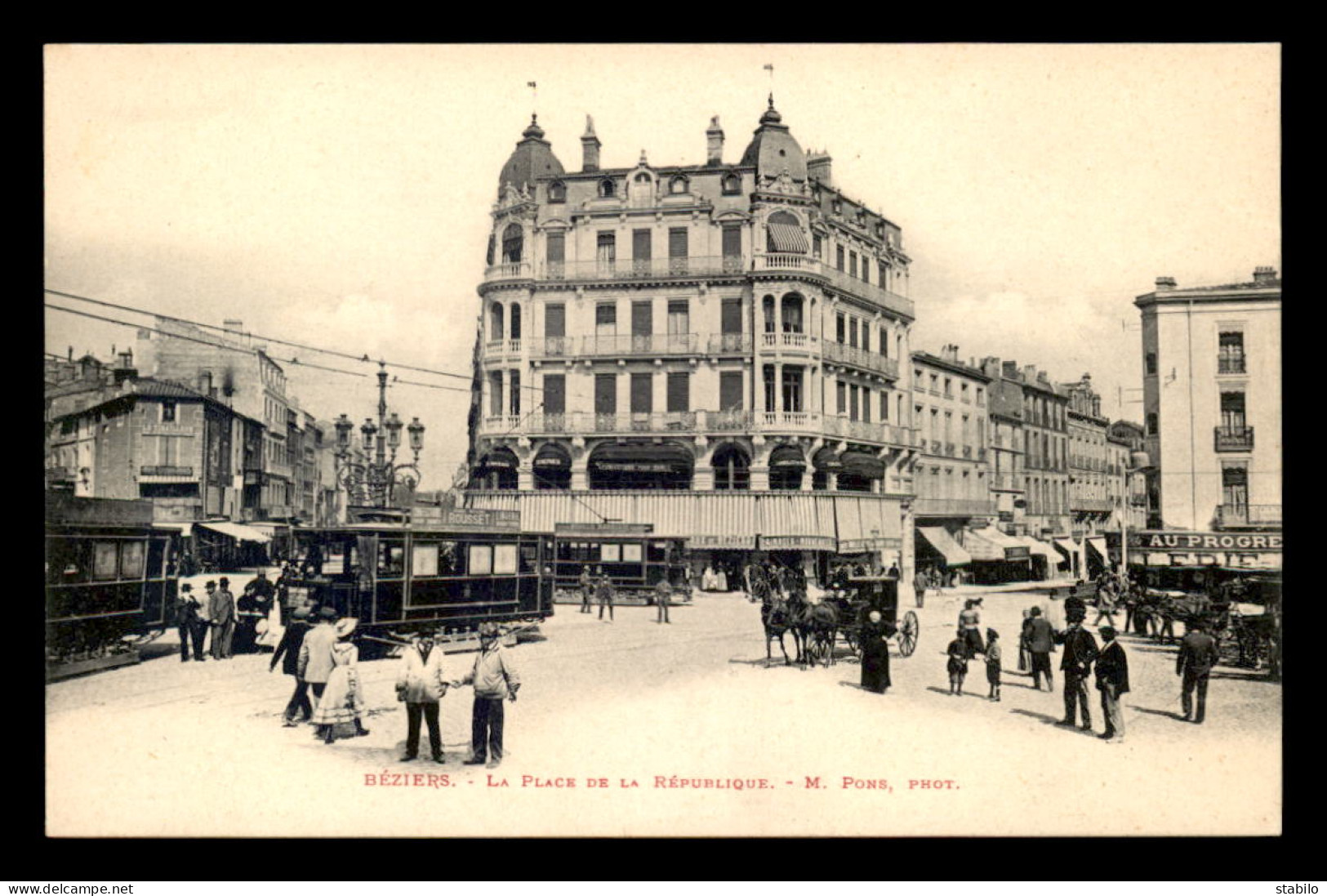 34 - BEZIERS - PLACE DE LA REPUBLIQUE - TRAMWAYS - Beziers