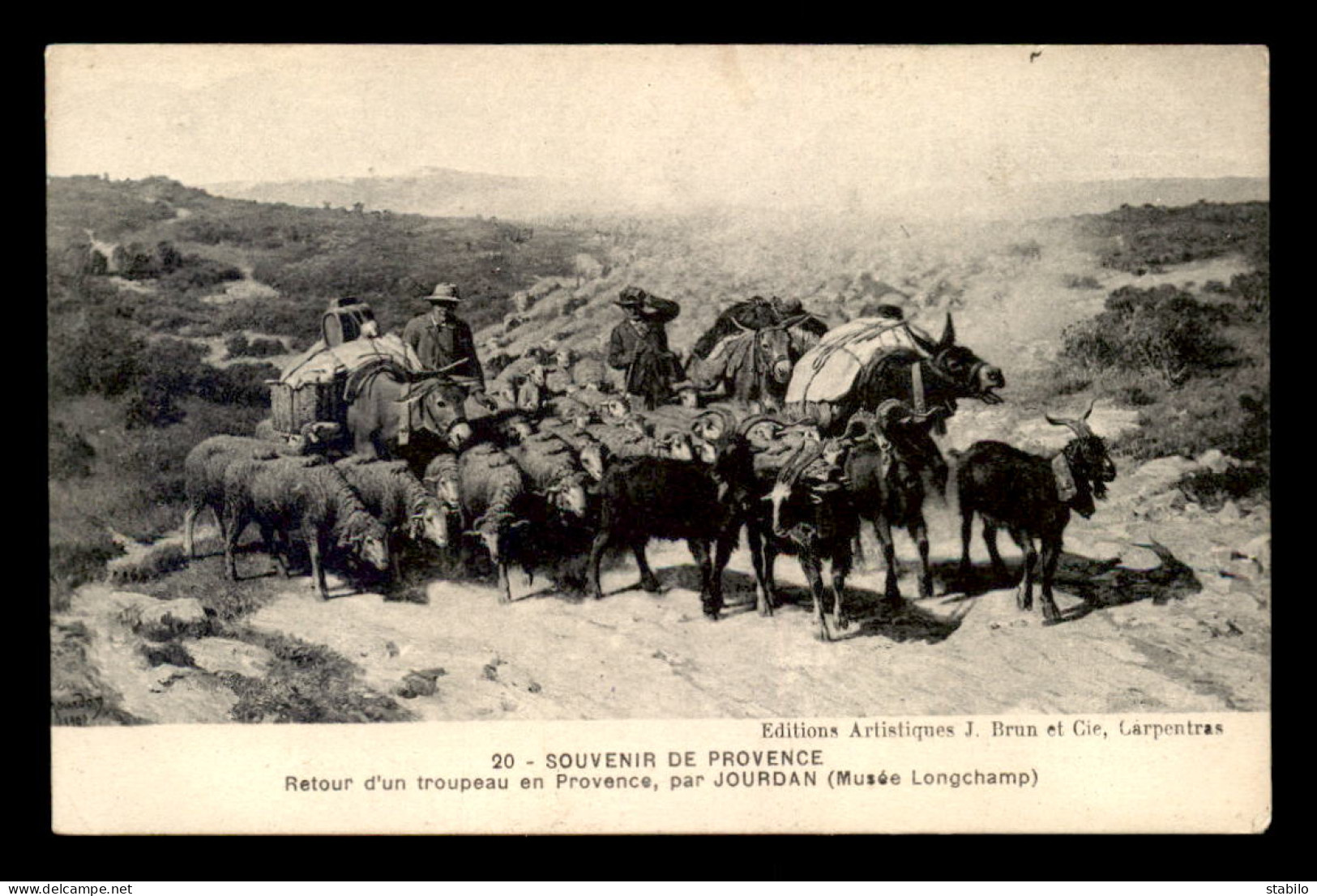 34 - SOUVENIR DE PROVENCE - RETOUR D'UN TROUPEAU EN PROVENCE - TABLEAU DE JOURDAN - Sonstige & Ohne Zuordnung