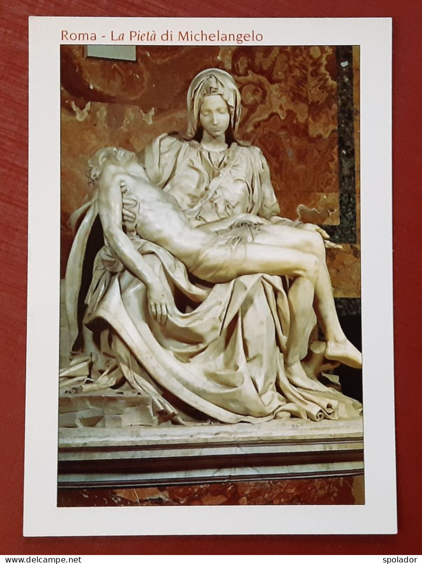 ROMA-Italy-La Pieta Di Michelangelo-Citta Del Vaticano-Basilica Di San Pietro-Vintage Postcard-unused-80s - Andere Monumente & Gebäude