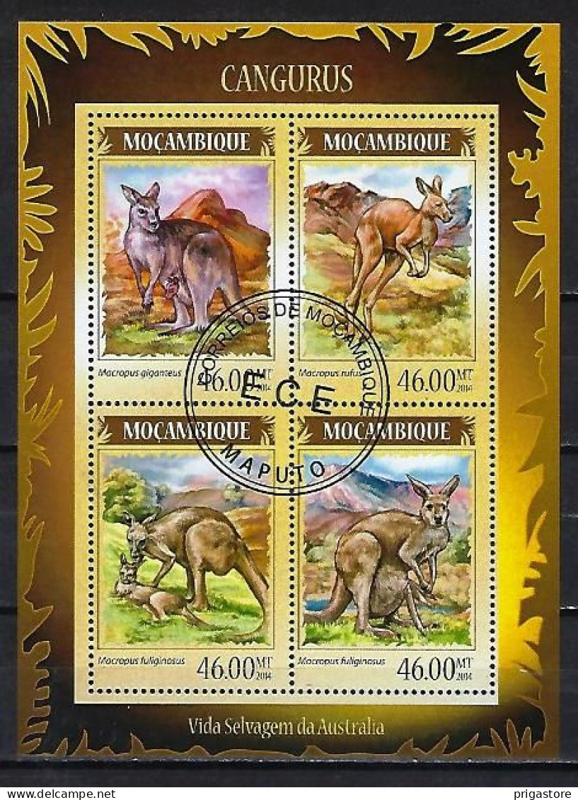 Mozambique 2014 Kangourous (428) Yvert 6099 à 6102 Oblitérés Used - Mozambico