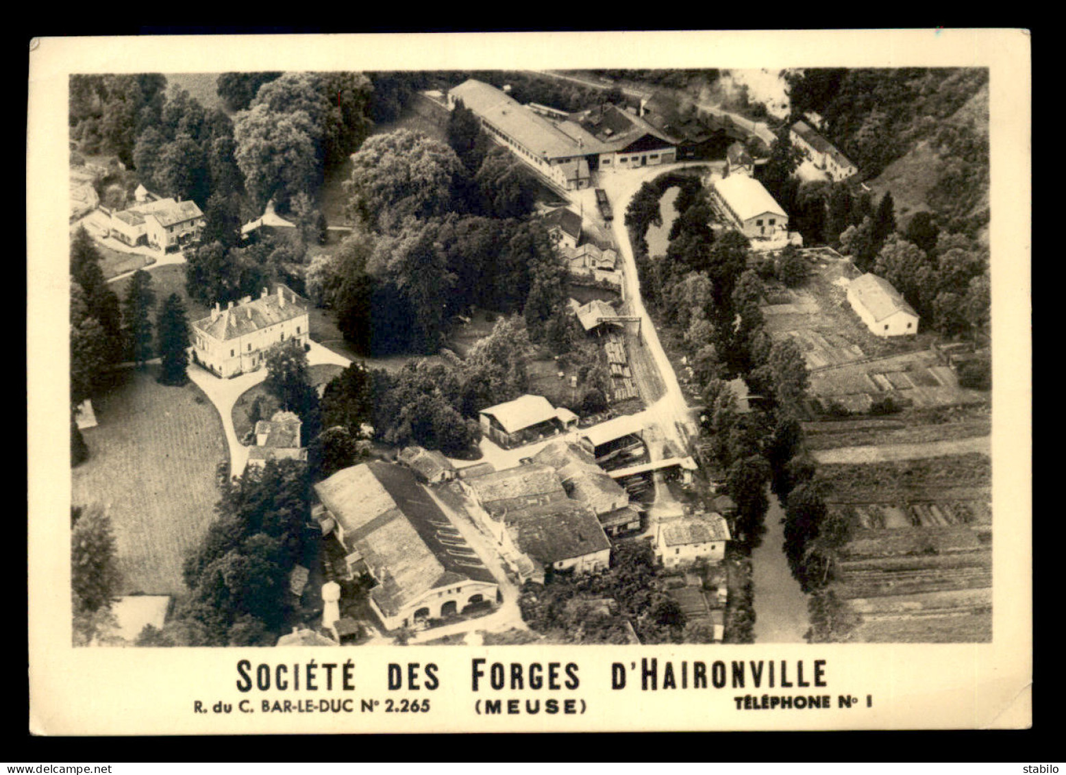 55 - SOCIETE DES FORGES D'HAIRONVILLE - VUE AERIENNE - Andere & Zonder Classificatie