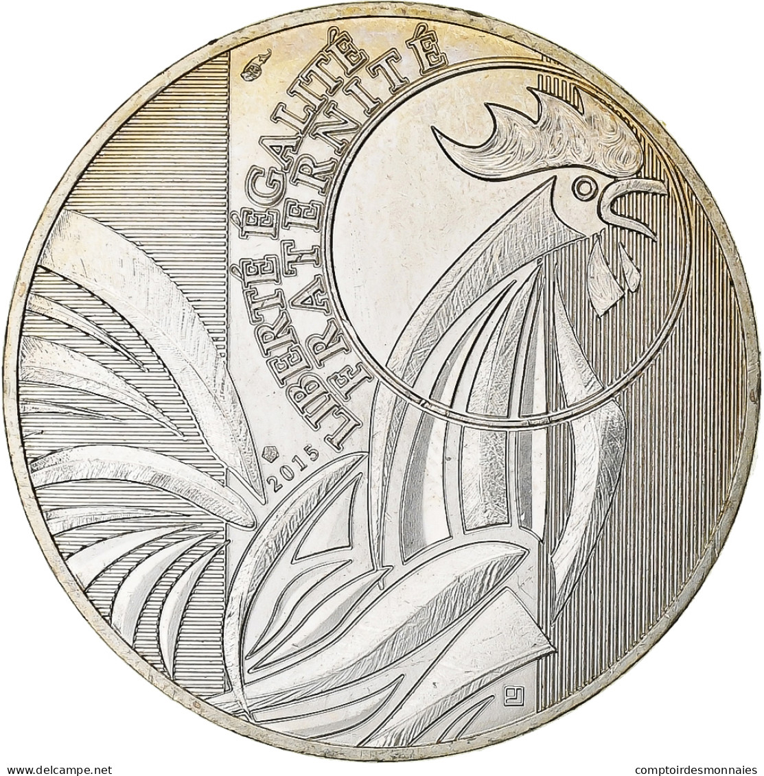France, 10 Euro, Coq, 2015, Monnaie De Paris, Argent, SPL+ - Frankreich
