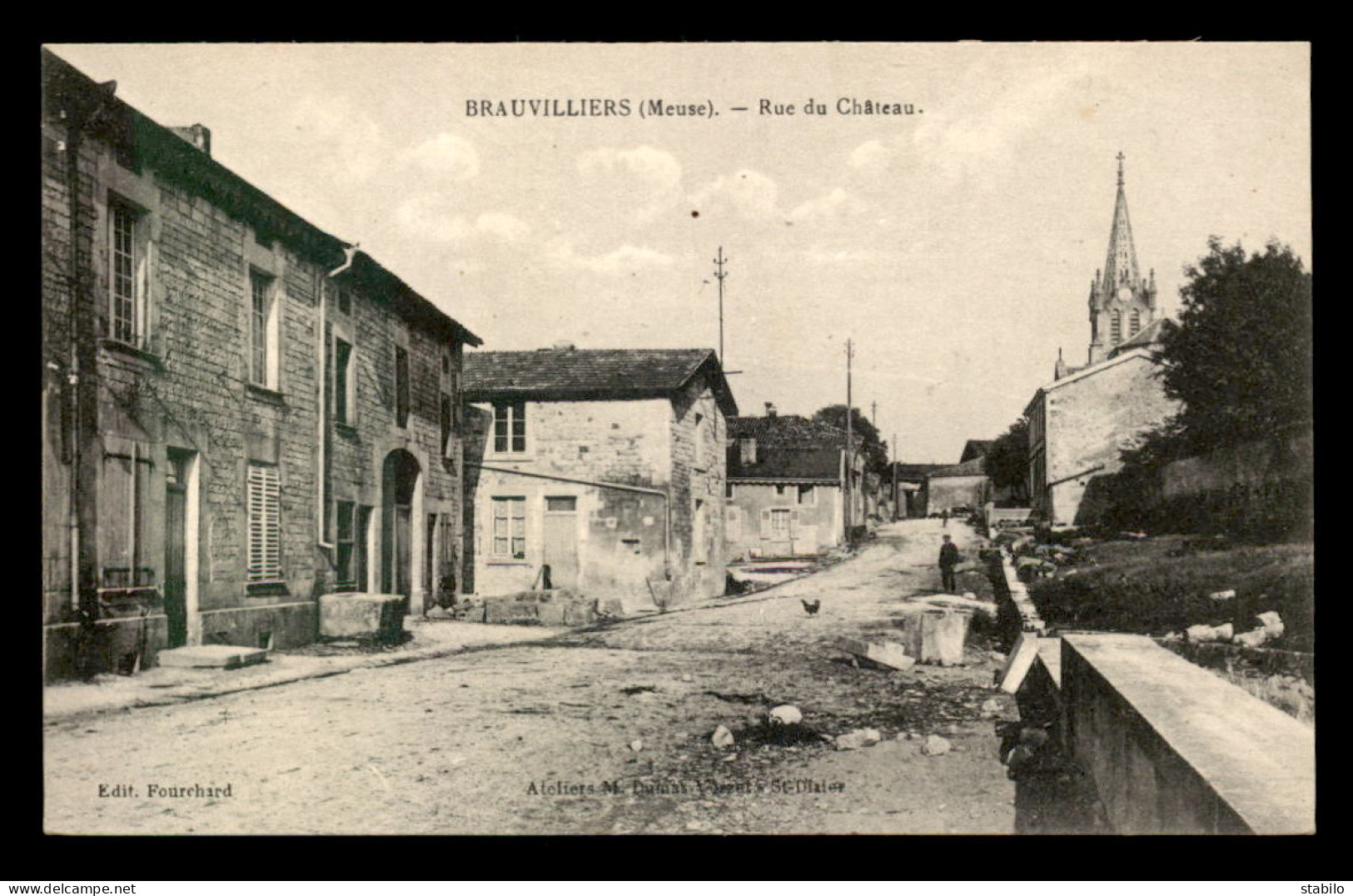 55 - BRAUVILLIERS - RUE DU CHATEAU - EDITEUR FOURCHARD - Andere & Zonder Classificatie