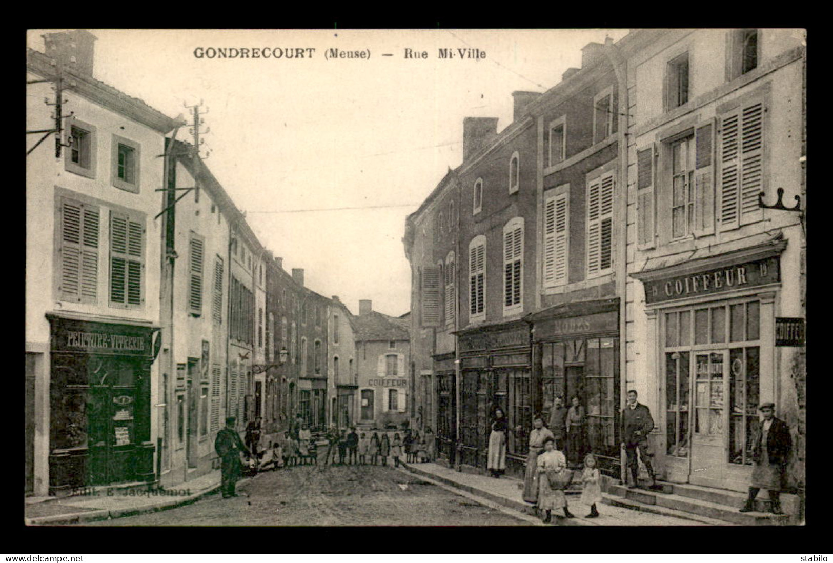 55 - GONDRECOURT - RUE MI-VILLE - EDITEUR JACQUEMOT - Gondrecourt Le Chateau