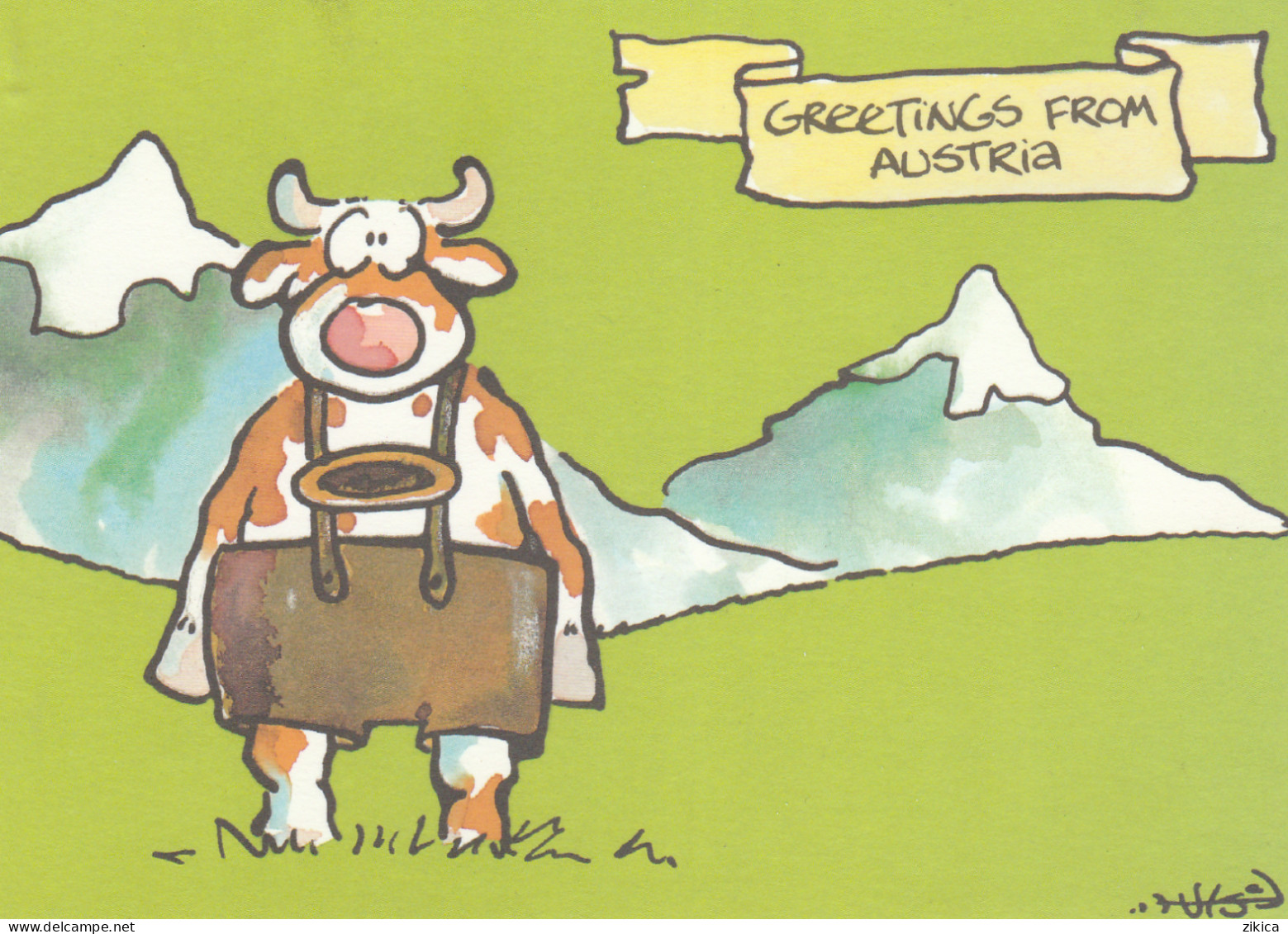 Austria - Greetings From Austria - Cow - Sonstige & Ohne Zuordnung