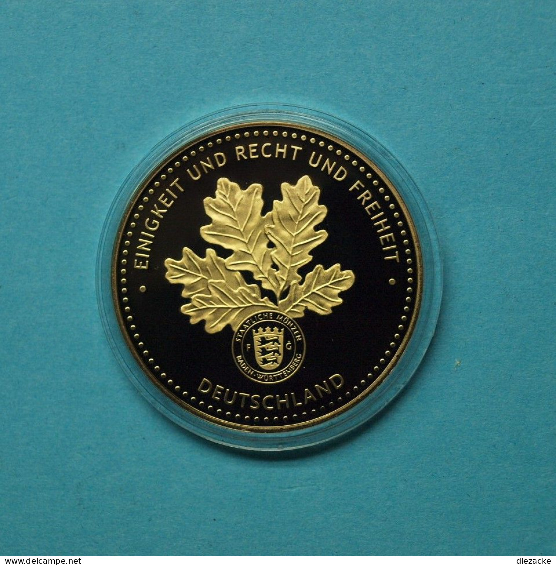 Medaille Johann Wolfgang Von Goethe, CuNi 24 Karat Vergoldet PP (WK010 - Ohne Zuordnung