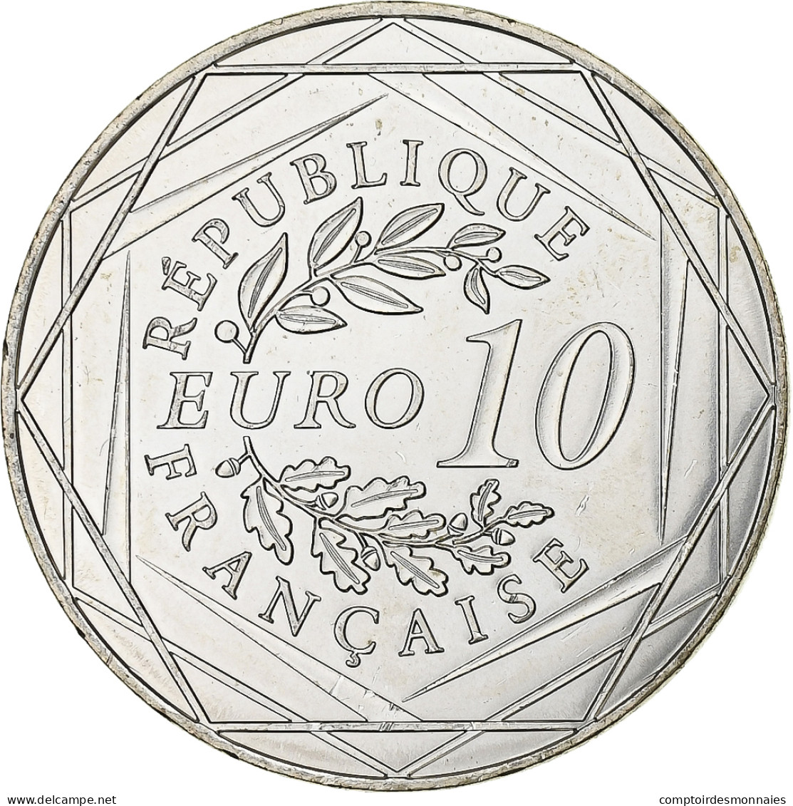 France, 10 Euro, Centenaire Du Décès D'Auguste Rodin, 2017, Argent, SUP - Francia