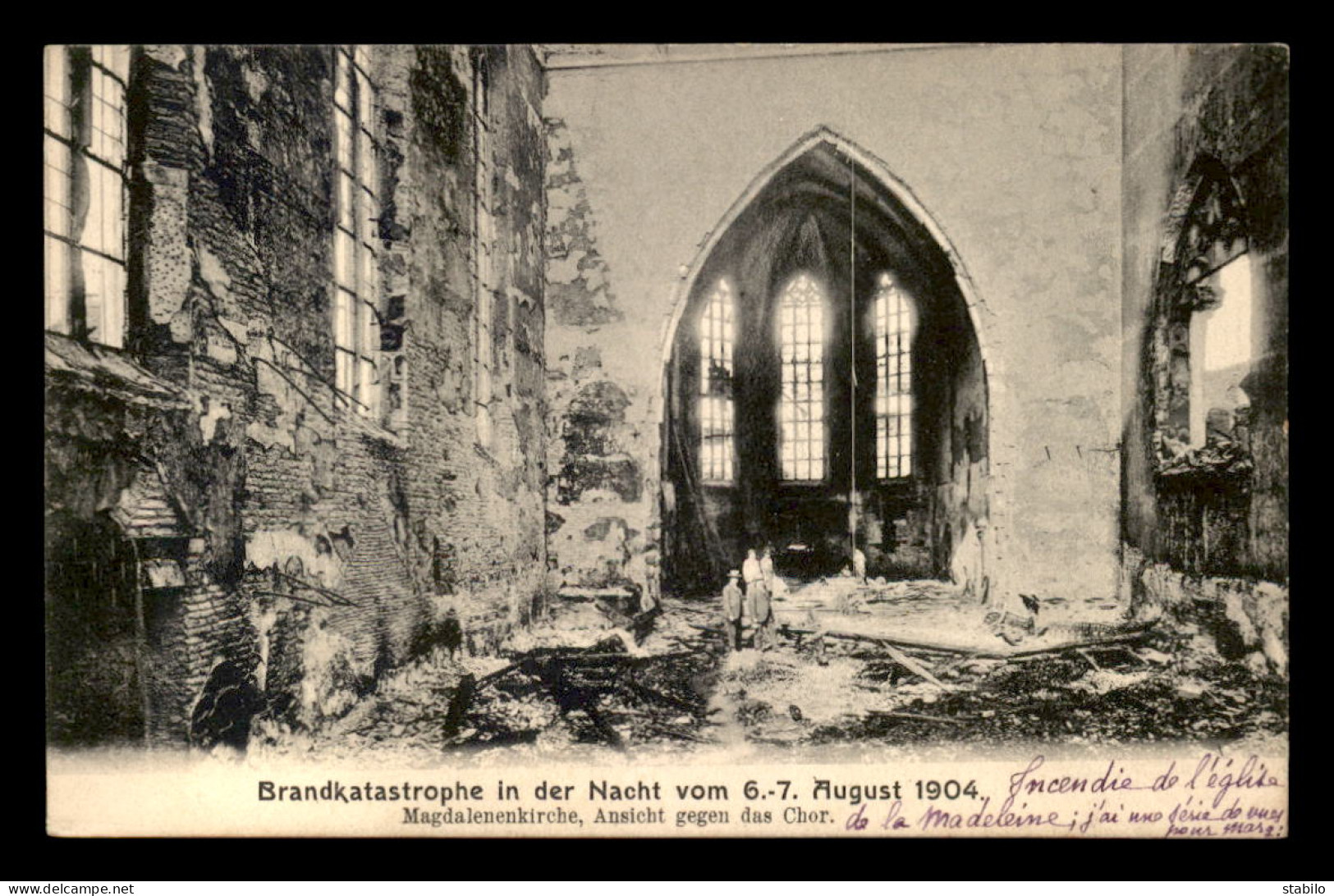 67 - STRASBOURG - INCENDIE DE L'EGLISE DE LA MADELEINE 6-7 AOUT 1904 - Strasbourg